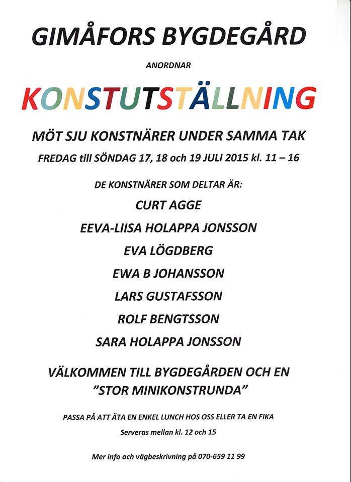 Konstutstallning em Gimåfors.