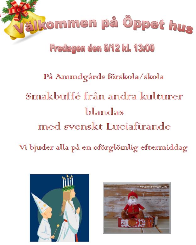 Kom och fira lucia på Anundgårds förskola.